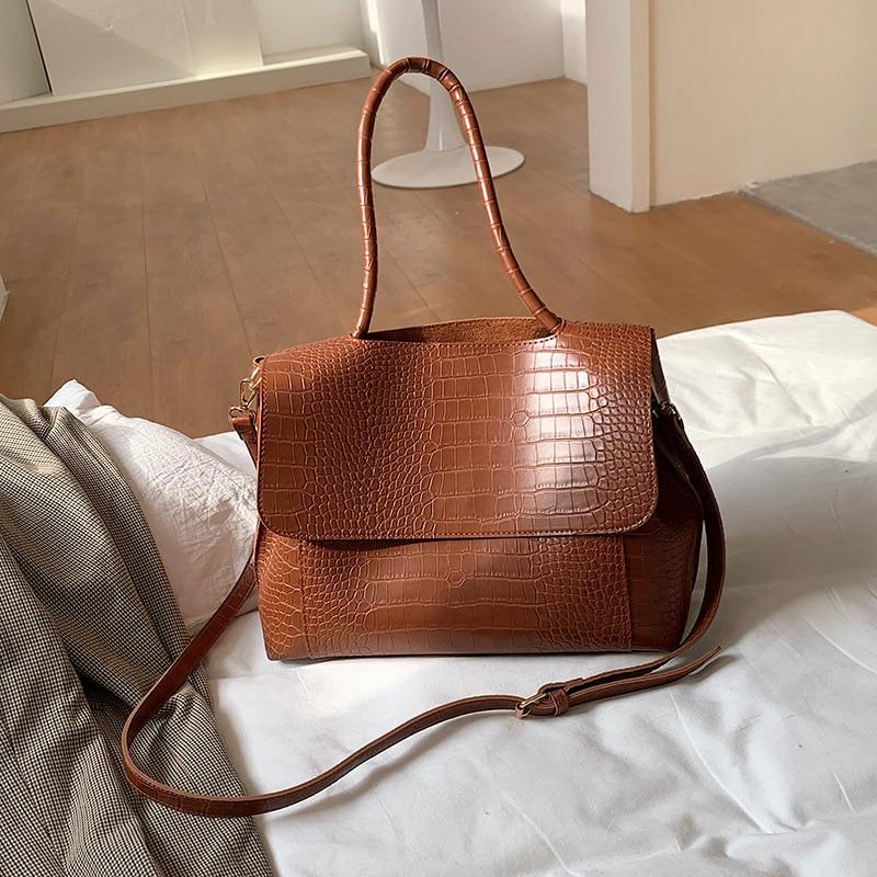 Sac à Main Effet Crocodile