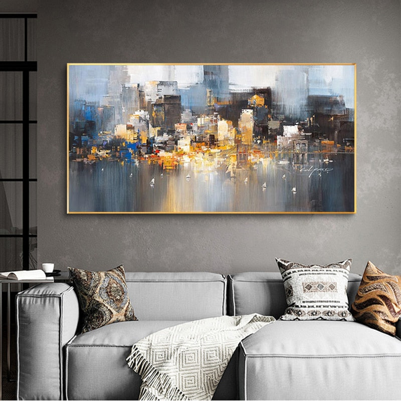 Tableau Abstrait Ville