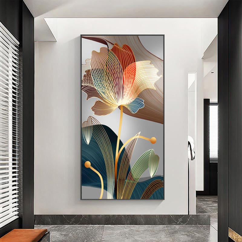 Impression sur Toile Fleurs Abstrait Moderne 100x75 cm XXL Tableau